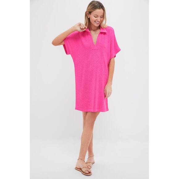 POMANDER PLACE Hot Pink Maren Mini Polo Dress Size XS/S NWT - Picture 4 of 8